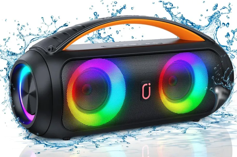 Jauyxian D16 Portable Bluetooth Speaker, 40W Large Bluetooth Boombox