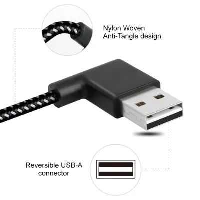 Double Right Angle USB Type-C Cable for Phone / Tablet (2m)