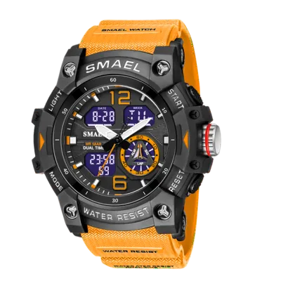 Mens Digital Watch LED Backlight Wristwatch Outdoor Sport Watch with