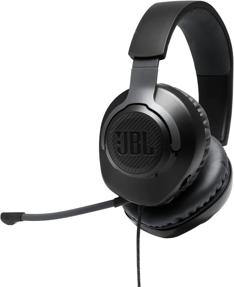 JBL Quantum 100 Wired Over Ear Gaming Headphones with Mic, 40mm Dynamic